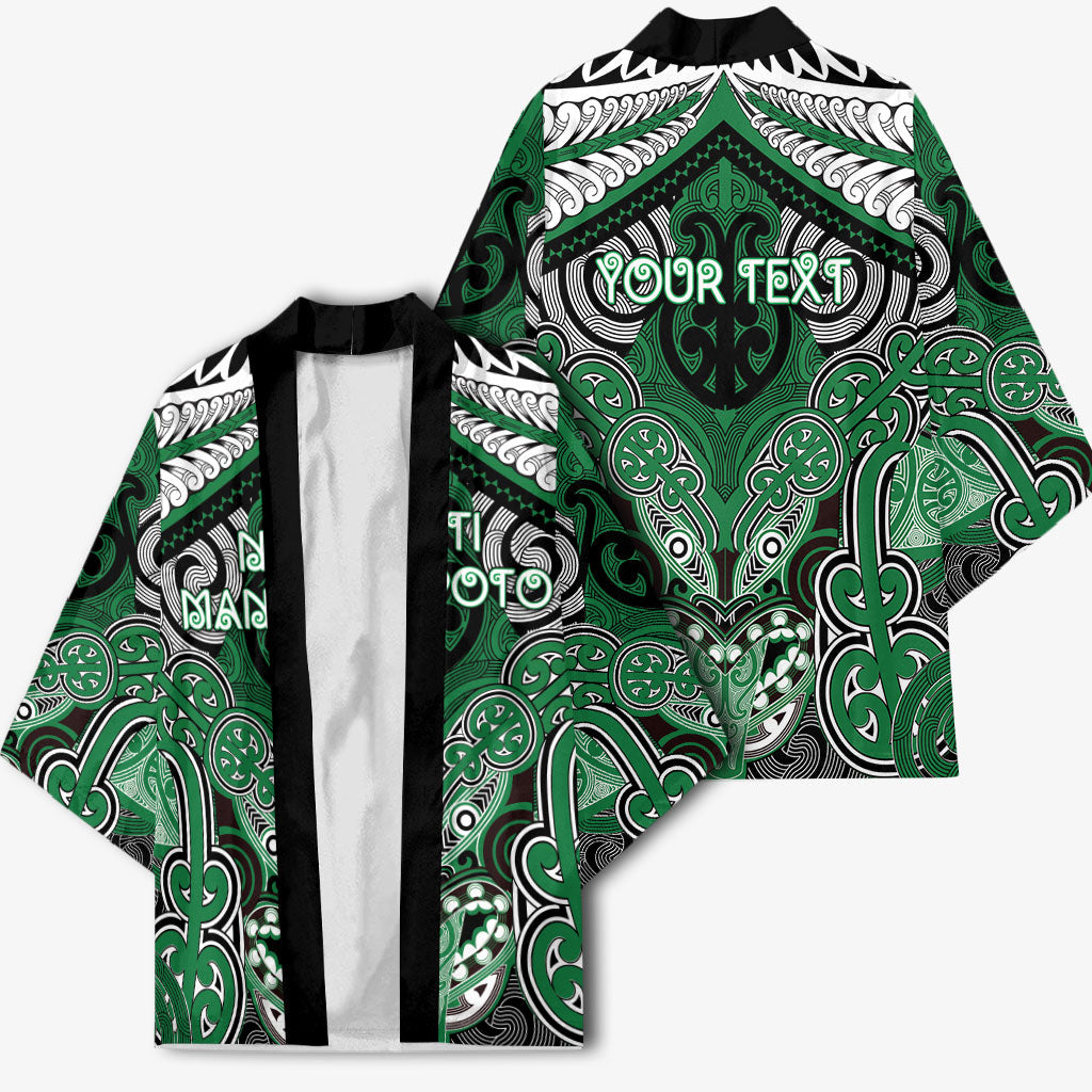 Aotearoa Iwi Ngati Maniapoto Personalised Kimono Maori Kowhaiwhai Pattern LT19 - Polynesian Pride