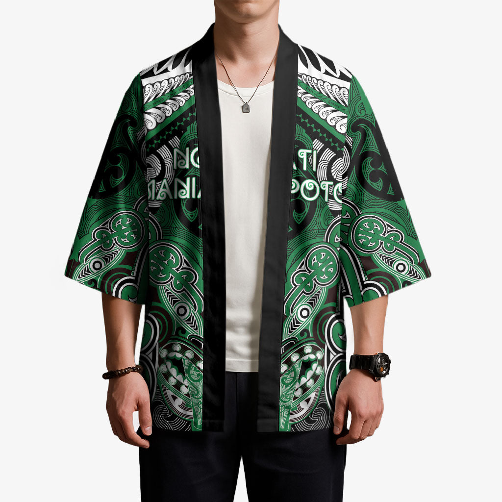 Aotearoa Iwi Ngati Maniapoto Personalised Kimono Maori Kowhaiwhai Pattern LT19 - Polynesian Pride