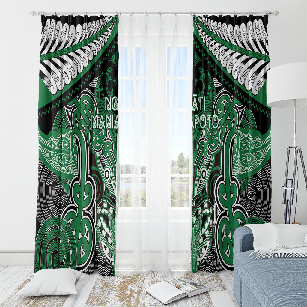 Aotearoa Iwi Ngati Maniapoto Window Curtain Maori Kowhaiwhai Pattern LT19 - Polynesian Pride