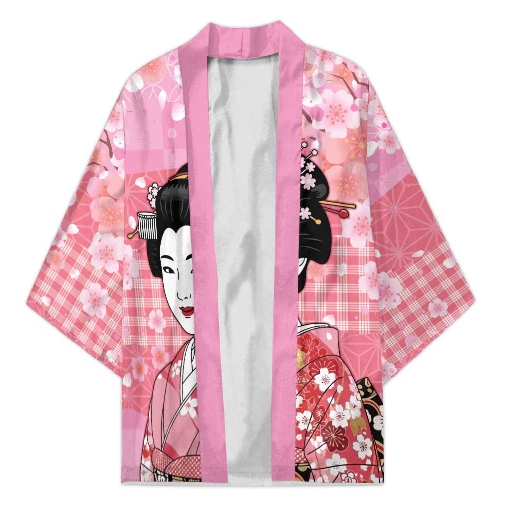 Japanese Geisha Cherry Blossom Kimono Pink Palaka Hawaii Pattern Fusion Design LT19 Unisex Pink - Polynesian Pride