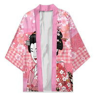 Japanese Geisha Cherry Blossom Kimono Pink Palaka Hawaii Pattern Fusion Design LT19 Unisex Pink - Polynesian Pride