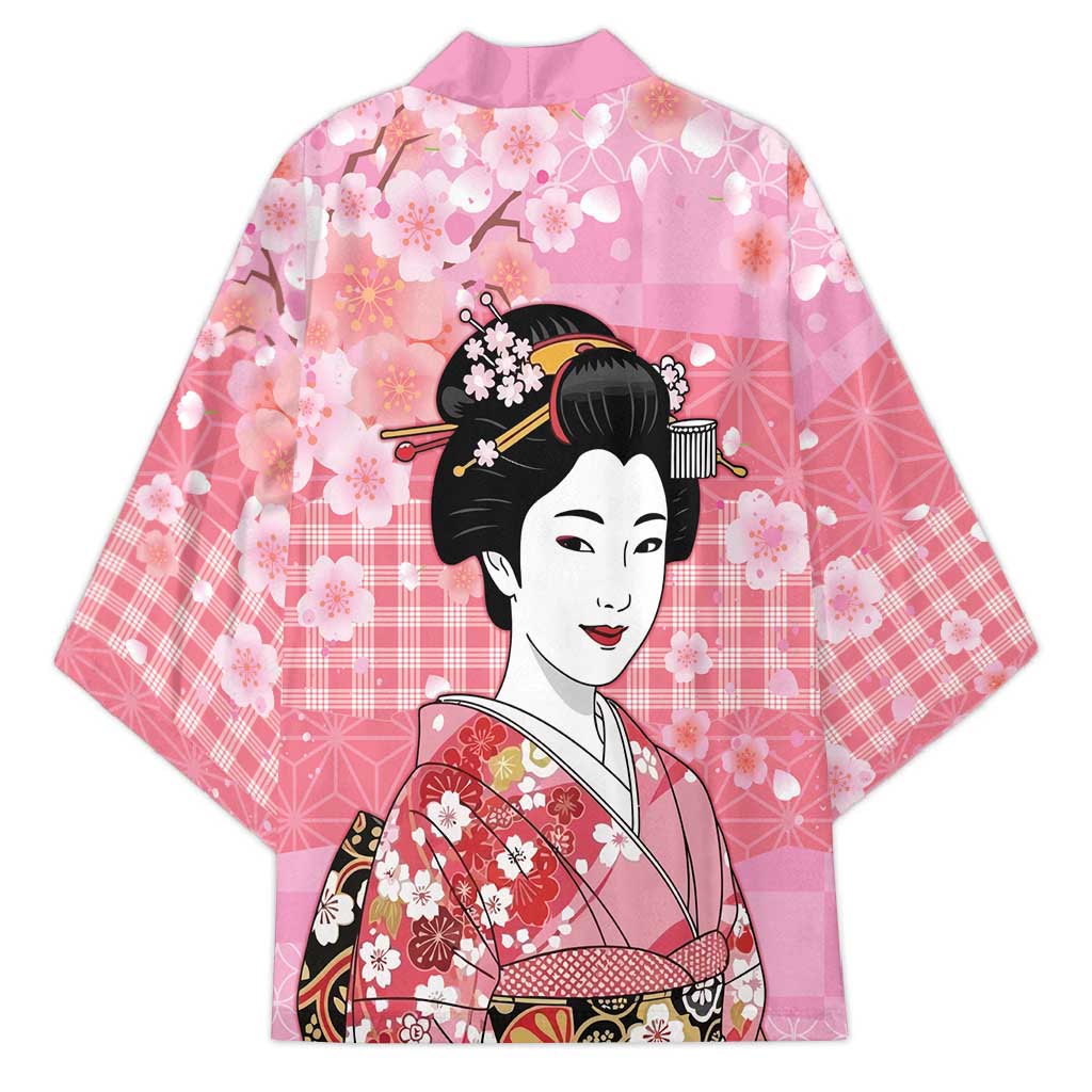Japanese Geisha Cherry Blossom Kimono Pink Palaka Hawaii Pattern Fusion Design LT19 - Polynesian Pride