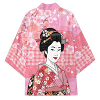 Japanese Geisha Cherry Blossom Kimono Pink Palaka Hawaii Pattern Fusion Design LT19 - Polynesian Pride
