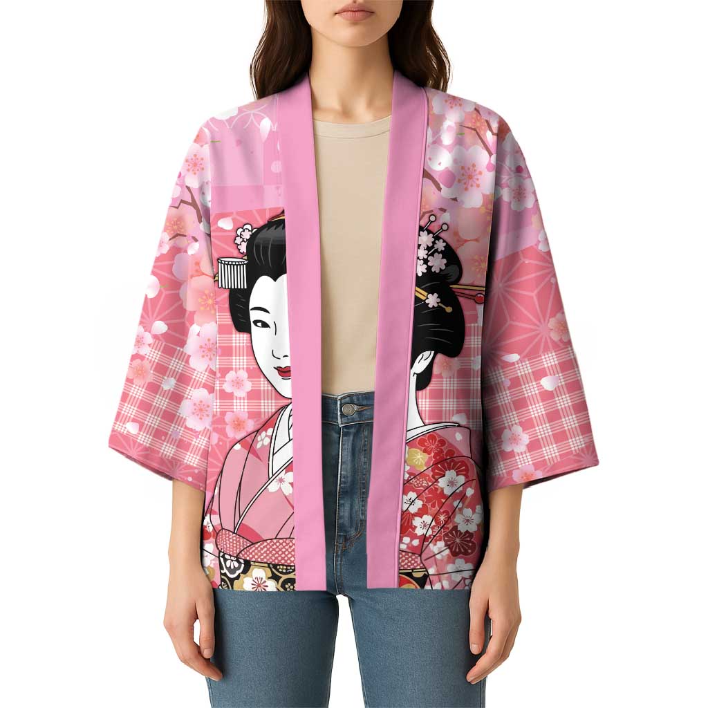 Japanese Geisha Cherry Blossom Kimono Pink Palaka Hawaii Pattern Fusion Design LT19 - Polynesian Pride