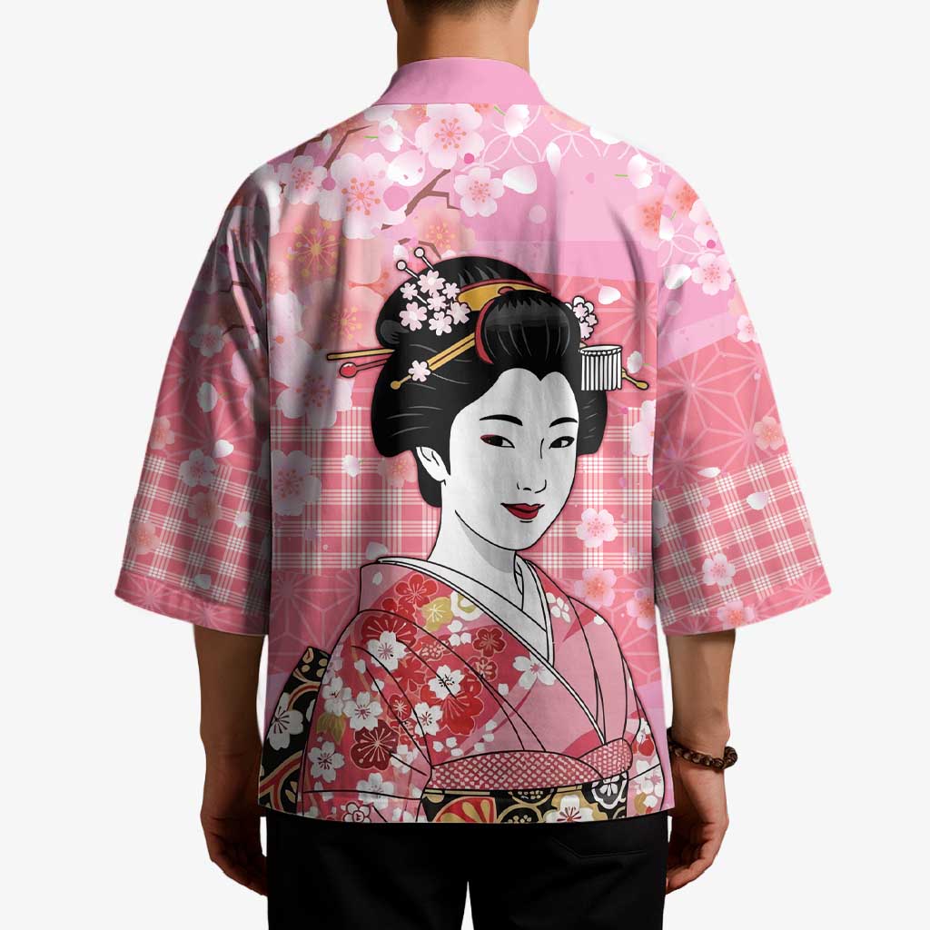 Japanese Geisha Cherry Blossom Kimono Pink Palaka Hawaii Pattern Fusion Design LT19 - Polynesian Pride