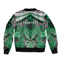 Aotearoa Iwi Ngai Tahu Personalised Bomber Jacket Maori Kowhaiwhai Pattern LT19 - Polynesian Pride
