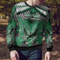 Aotearoa Iwi Ngai Tahu Personalised Ugly Christmas Sweater Maori Kowhaiwhai Pattern LT19 - Polynesian Pride