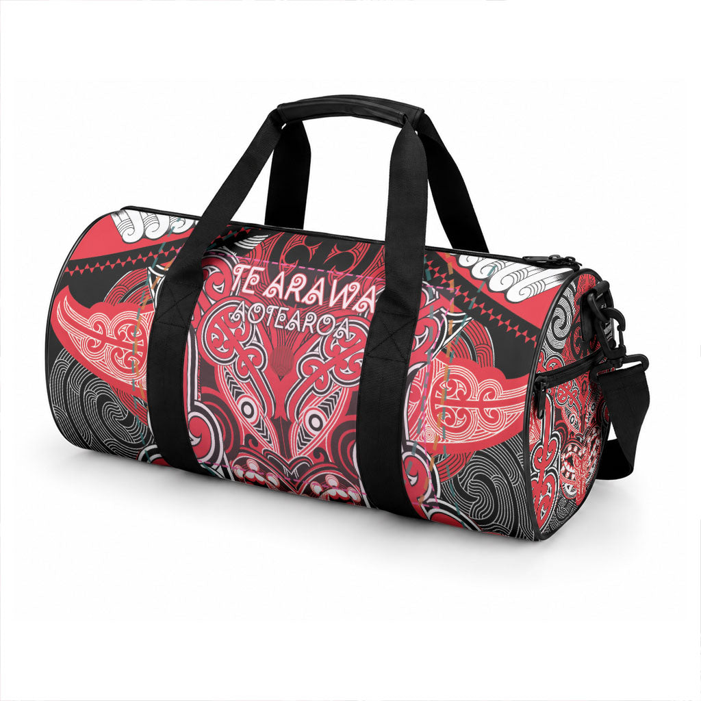 Aotearoa Iwi Te Arawa Duffle Bag Maori Kowhaiwhai Pattern LT19 - Polynesian Pride