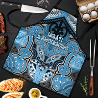 Aotearoa Iwi Ngati Kahungunu Apron Maori Kowhaiwhai Pattern LT19 Blue - Polynesian Pride
