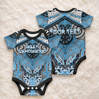 Aotearoa Iwi Ngati Kahungunu Personalised Baby Onesie Maori Kowhaiwhai Pattern LT19 - Polynesian Pride