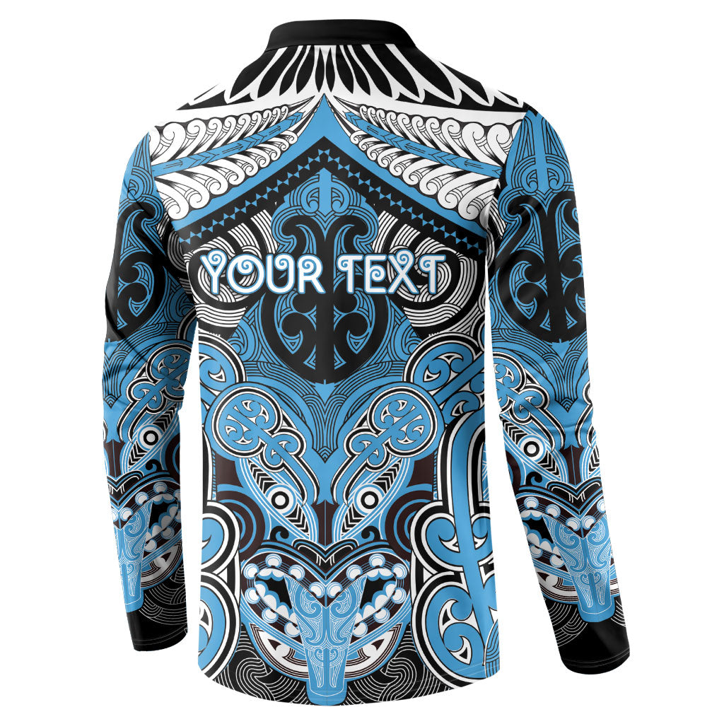Aotearoa Iwi Ngati Kahungunu Personalised Button Sweatshirt Maori Kowhaiwhai Pattern LT19 - Polynesian Pride