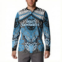Aotearoa Iwi Ngati Kahungunu Personalised Button Sweatshirt Maori Kowhaiwhai Pattern LT19 - Polynesian Pride