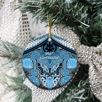 Aotearoa Iwi Ngati Kahungunu Personalised Ceramic Ornament Maori Kowhaiwhai Pattern LT19 - Polynesian Pride