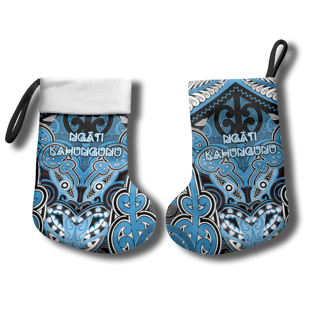 Aotearoa Iwi Ngati Kahungunu Personalised Christmas Stocking Maori Kowhaiwhai Pattern LT19 - Polynesian Pride