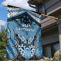Aotearoa Iwi Ngati Kahungunu Garden Flag Maori Kowhaiwhai Pattern LT19 - Polynesian Pride