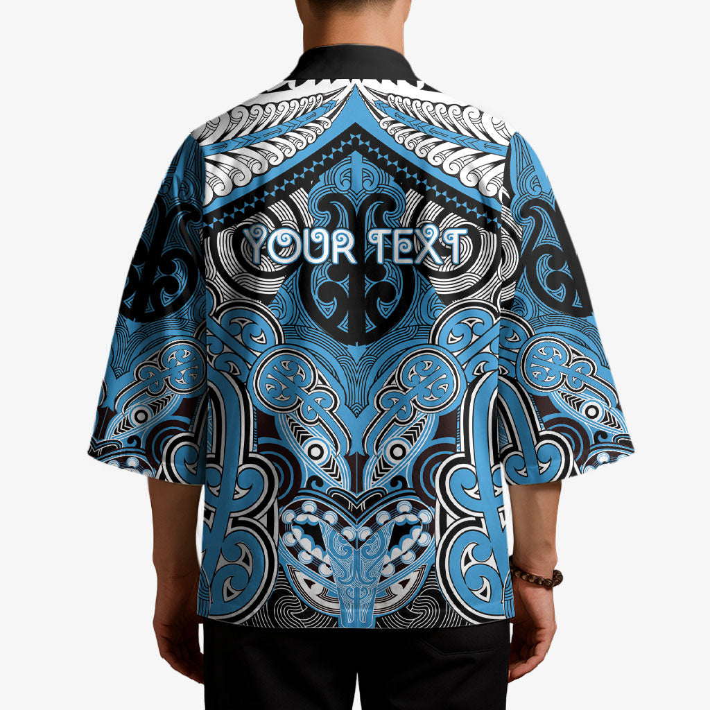 Aotearoa Iwi Ngati Kahungunu Personalised Kimono Maori Kowhaiwhai Pattern LT19 - Polynesian Pride