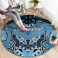 Aotearoa Iwi Ngati Kahungunu Round Carpet Maori Kowhaiwhai Pattern LT19 - Polynesian Pride