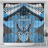 Aotearoa Iwi Ngati Kahungunu Shower Curtain Maori Kowhaiwhai Pattern LT19 - Polynesian Pride