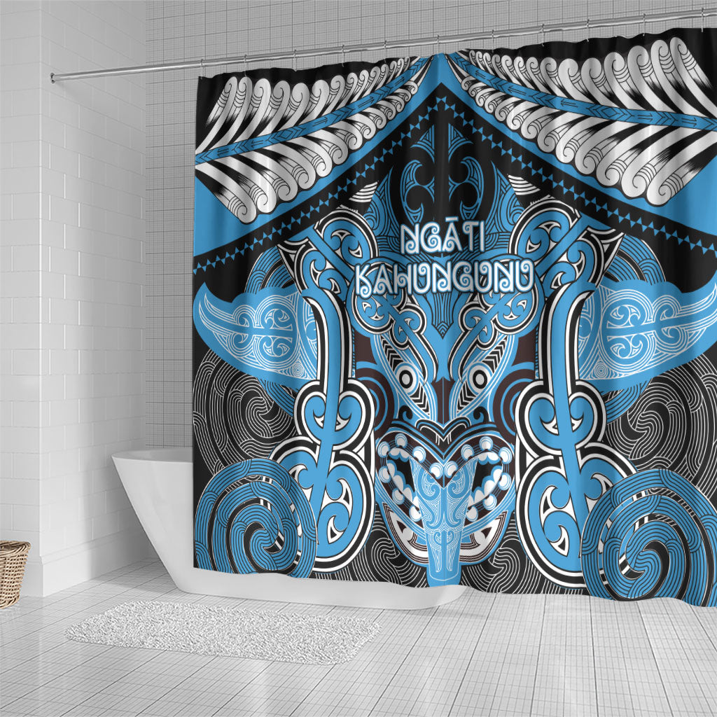 Aotearoa Iwi Ngati Kahungunu Shower Curtain Maori Kowhaiwhai Pattern LT19 - Polynesian Pride