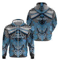 Aotearoa Iwi Ngati Kahungunu Personalised Zip Hoodie Maori Kowhaiwhai Pattern LT19 - Polynesian Pride