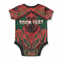 Aotearoa Iwi Tuhoe Personalised Baby Onesie Maori Kowhaiwhai Pattern LT19 - Polynesian Pride