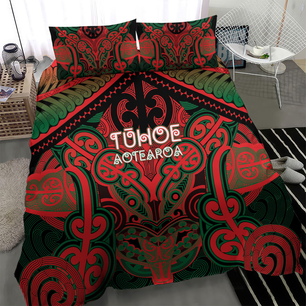 Aotearoa Iwi Tuhoe Bedding Set Maori Kowhaiwhai Pattern LT19 - Polynesian Pride
