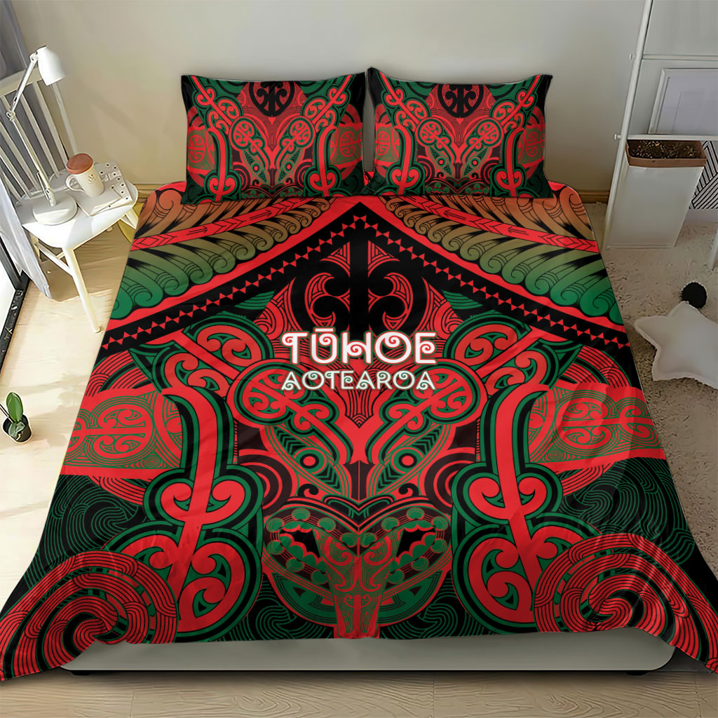 Aotearoa Iwi Tuhoe Bedding Set Maori Kowhaiwhai Pattern LT19 - Polynesian Pride