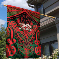 Aotearoa Iwi Tuhoe Garden Flag Maori Kowhaiwhai Pattern LT19 - Polynesian Pride