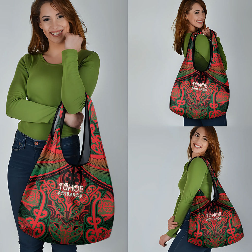 Aotearoa Iwi Tuhoe Grocery Bag Maori Kowhaiwhai Pattern LT19 - Polynesian Pride