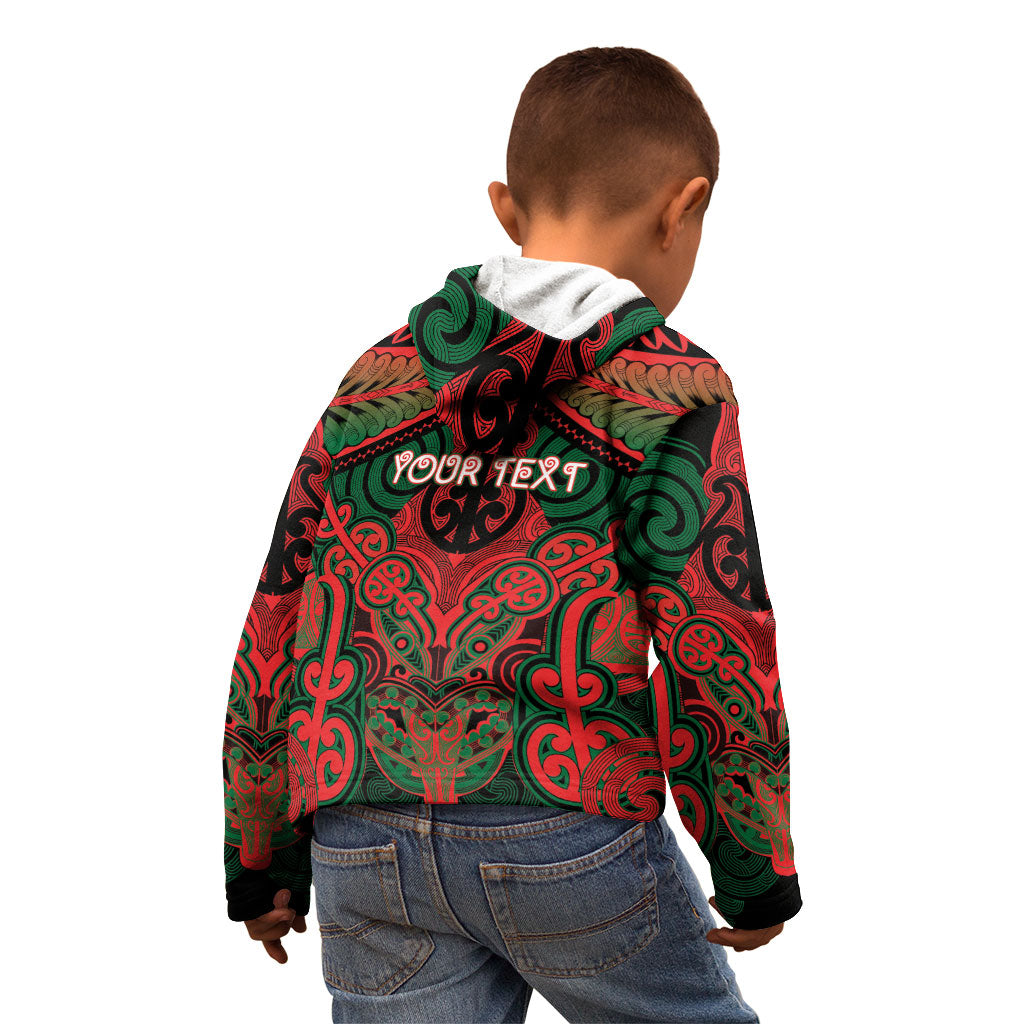 Aotearoa Iwi Tuhoe Personalised Kid Hoodie Maori Kowhaiwhai Pattern LT19 - Polynesian Pride