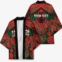 Aotearoa Iwi Tuhoe Personalised Kimono Maori Kowhaiwhai Pattern LT19 - Polynesian Pride