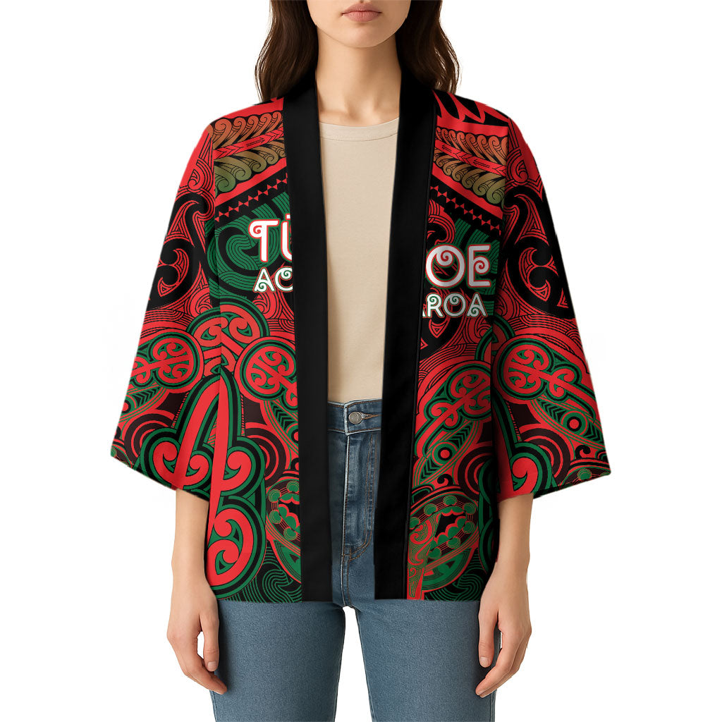 Aotearoa Iwi Tuhoe Personalised Kimono Maori Kowhaiwhai Pattern LT19 - Polynesian Pride