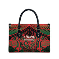 Aotearoa Iwi Tuhoe Leather Bag Maori Kowhaiwhai Pattern LT19 - Polynesian Pride