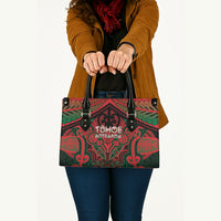 Aotearoa Iwi Tuhoe Leather Bag Maori Kowhaiwhai Pattern LT19 - Polynesian Pride