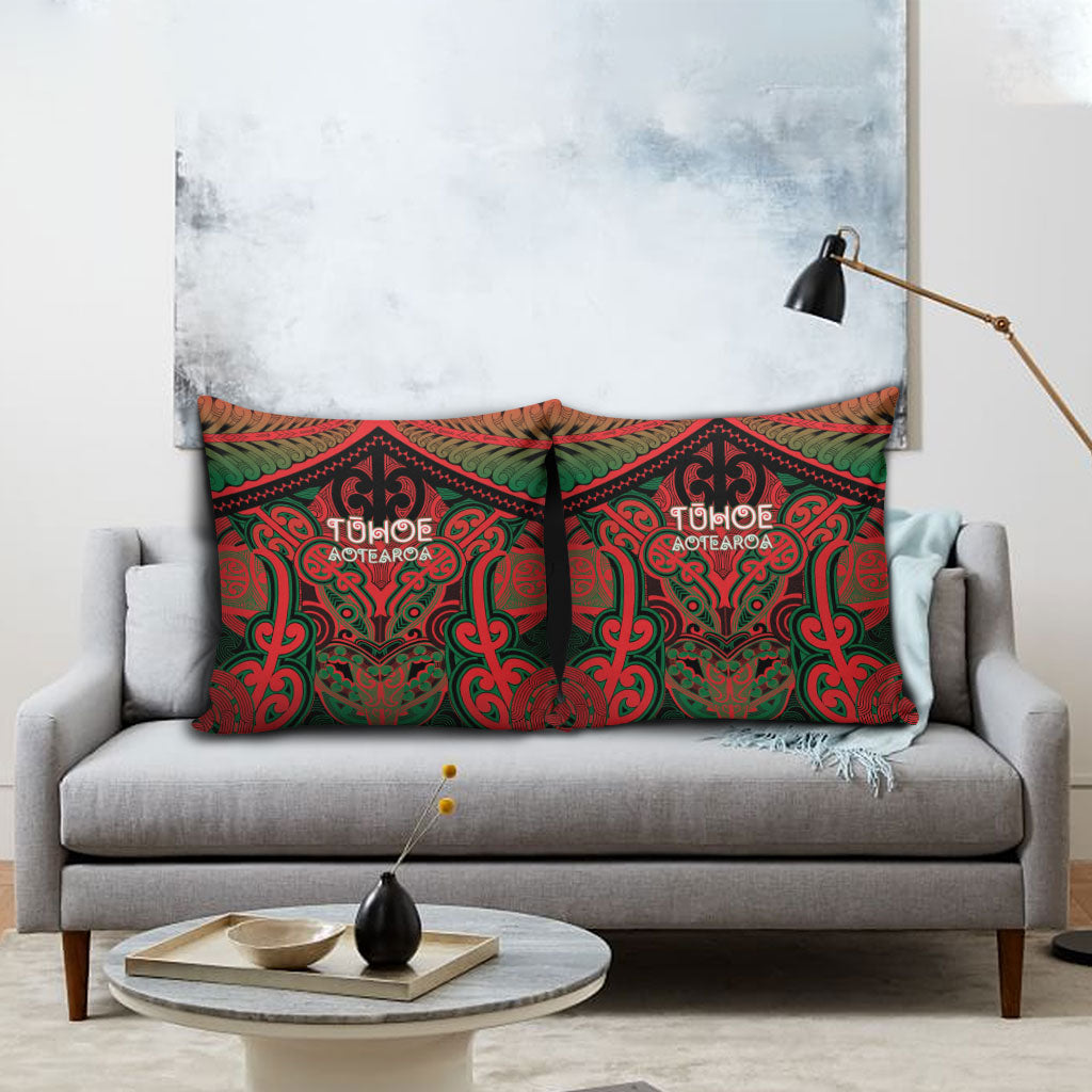 Aotearoa Iwi Tuhoe Pillow Cover Maori Kowhaiwhai Pattern LT19 - Polynesian Pride