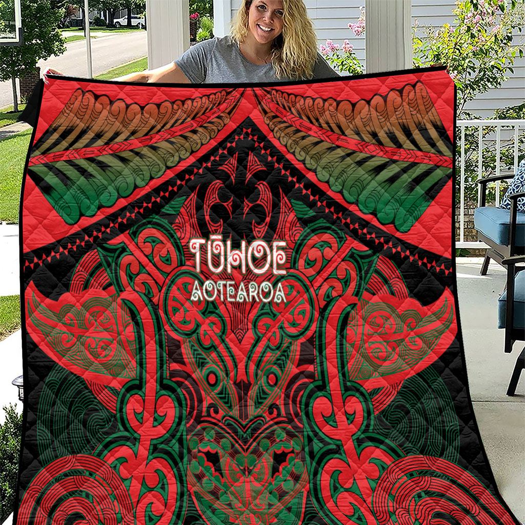 Aotearoa Iwi Tuhoe Quilt Maori Kowhaiwhai Pattern LT19 Red - Polynesian Pride