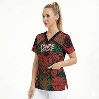 Aotearoa Iwi Tuhoe Personalised Scrub Top Maori Kowhaiwhai Pattern LT19 - Polynesian Pride