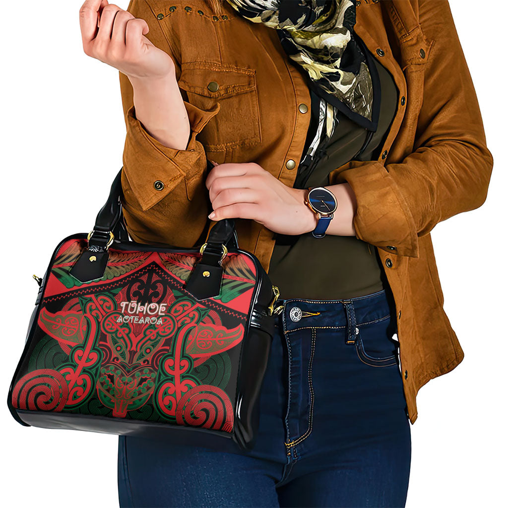 Aotearoa Iwi Tuhoe Shoulder Handbag Maori Kowhaiwhai Pattern LT19 - Polynesian Pride