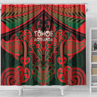 Aotearoa Iwi Tuhoe Shower Curtain Maori Kowhaiwhai Pattern LT19 - Polynesian Pride