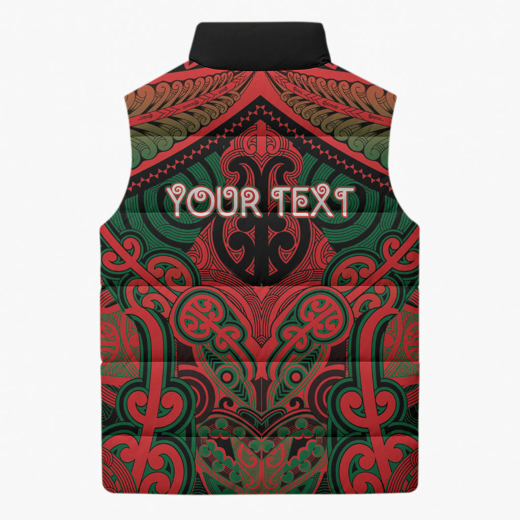 Aotearoa Iwi Tuhoe Personalised Sleeveless Puffer Jacket Maori Kowhaiwhai Pattern LT19 - Polynesian Pride