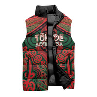 Aotearoa Iwi Tuhoe Personalised Sleeveless Puffer Jacket Maori Kowhaiwhai Pattern LT19 - Polynesian Pride