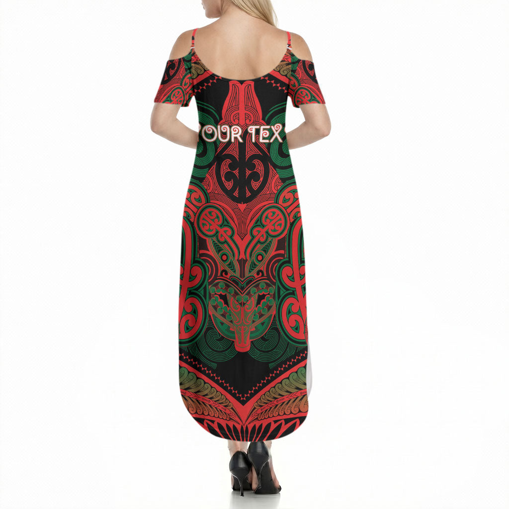 Aotearoa Iwi Tuhoe Personalised Summer Maxi Dress Maori Kowhaiwhai Pattern LT19 - Polynesian Pride