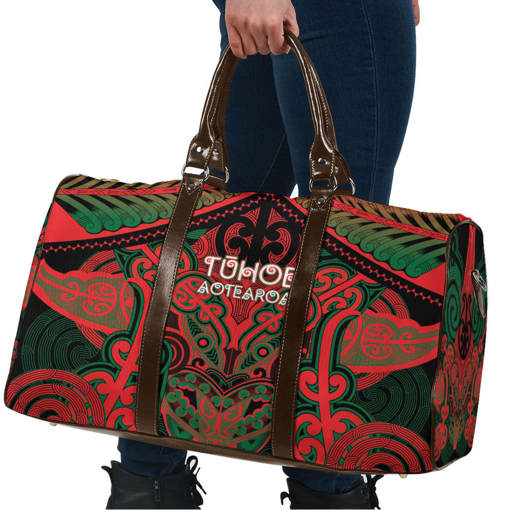 Aotearoa Iwi Tuhoe Travel Bag Maori Kowhaiwhai Pattern LT19 - Polynesian Pride