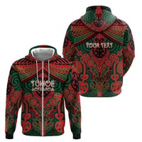 Aotearoa Iwi Tuhoe Personalised Zip Hoodie Maori Kowhaiwhai Pattern LT19 - Polynesian Pride
