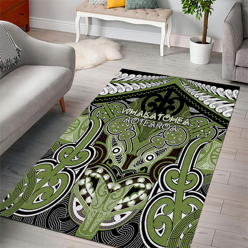 Aotearoa Iwi Whakatohea Area Rug Maori Kowhaiwhai Pattern LT19 - Polynesian Pride