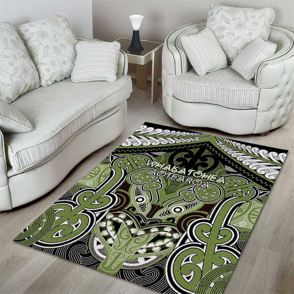 Aotearoa Iwi Whakatohea Area Rug Maori Kowhaiwhai Pattern LT19 - Polynesian Pride