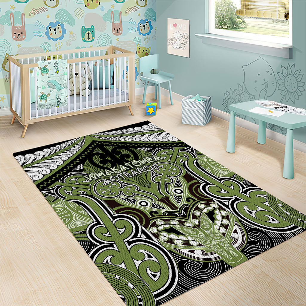 Aotearoa Iwi Whakatohea Area Rug Maori Kowhaiwhai Pattern LT19 - Polynesian Pride