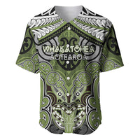 Aotearoa Iwi Whakatohea Personalised Baseball Jersey Maori Kowhaiwhai Pattern LT19 Olive Green - Polynesian Pride