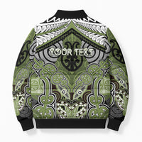 Aotearoa Iwi Whakatohea Personalised Bomber Puffer Jacket Maori Kowhaiwhai Pattern LT19 - Polynesian Pride