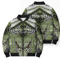 Aotearoa Iwi Whakatohea Personalised Bomber Puffer Jacket Maori Kowhaiwhai Pattern LT19 - Polynesian Pride